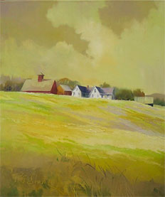 Vermont Farm in Yellow by Paul Stone Art
